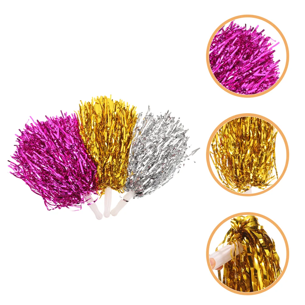 

9 Pcs Cheerleading Pom Poms Cheerleader Balls Accessories Compact Cheering Sports Meeting Prop Unique Squad Supplies Props