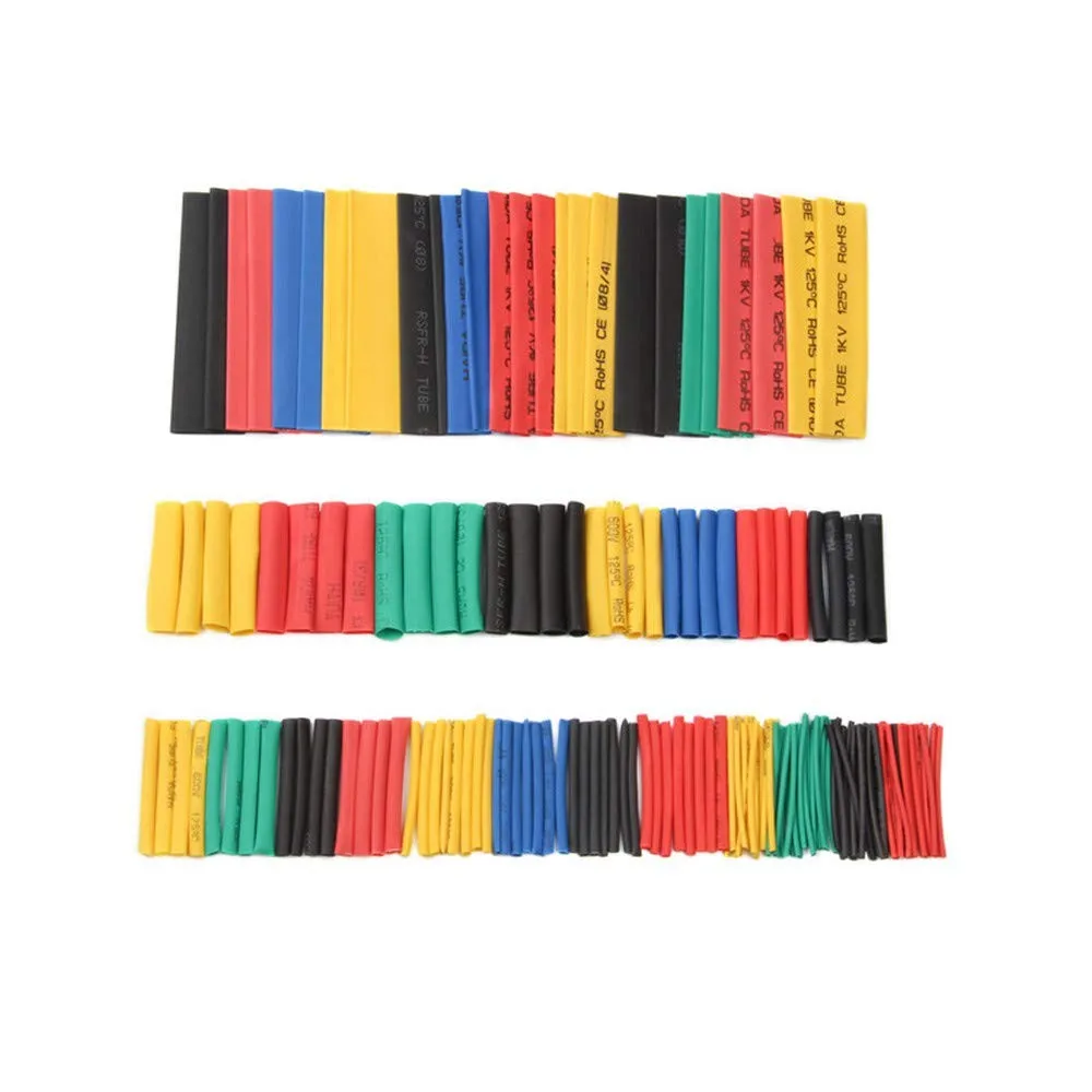 164pcs Heat-shrink Tubing Thermoresistant Tube Heat Shrink Wrapping Kit Electrical Connection Wire Cable Insulation Sleeving