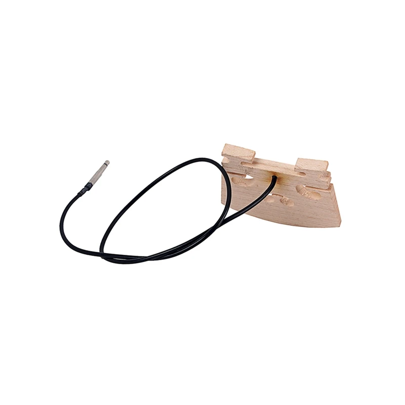 Violin Bridges Violin Pickup 1Pcs Violin Bridge with Internally Mounted Piezo Pickup for 4/4 Full Size Electric Violin Parts Replacement