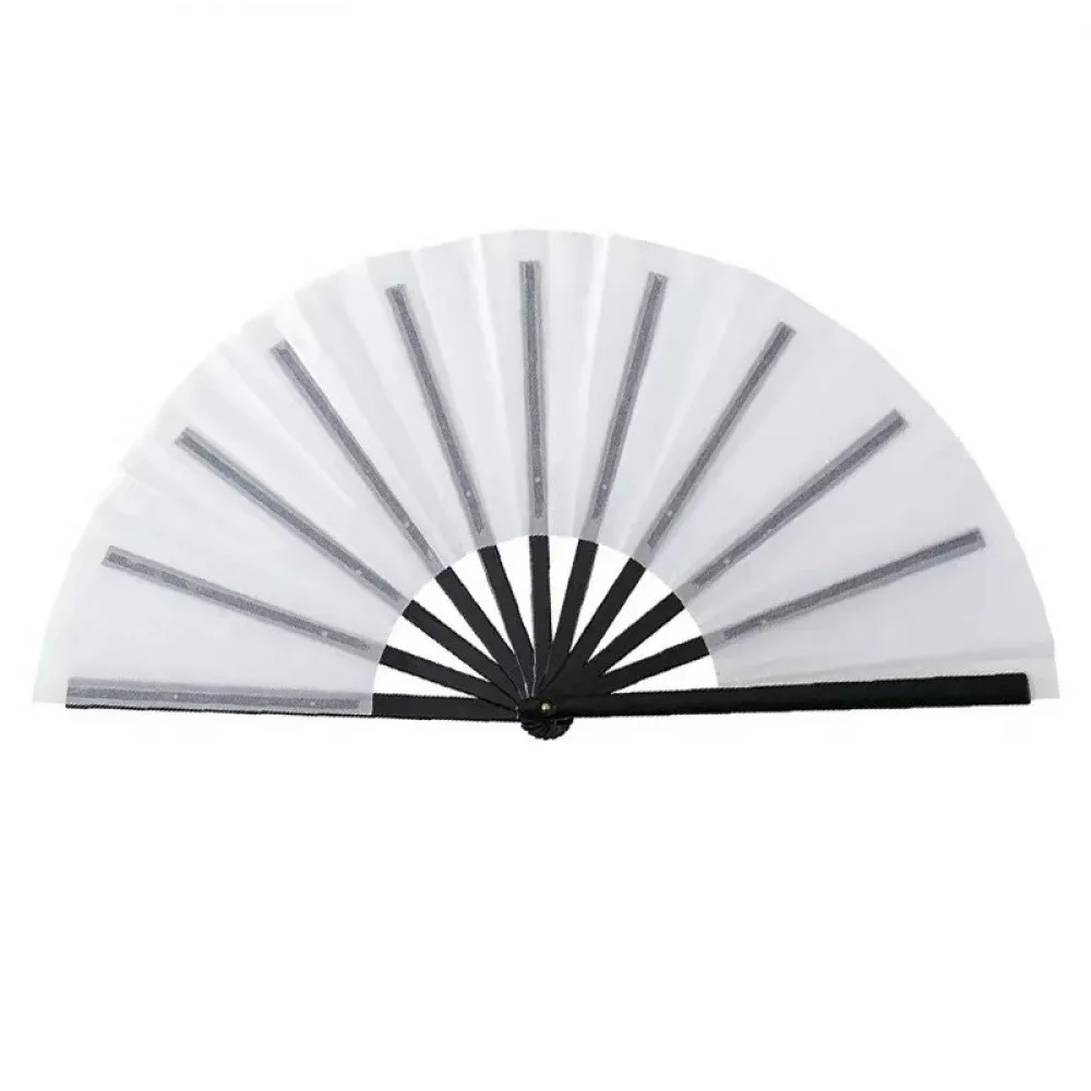 1PC 25.4&times;13 Inch Foldable Fan Heat Sublimation Transfer Fan with Plastic Rib KongFu Handhold Dual-Sided Sublimation Printing