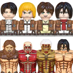 Bonecos Attack on Titan Shingeki no Kyojin Ataque dos Titas Anime Blocos de  Montar Minifigura Compatível com Lego Miniatura Minifigure - Escorrega o  Preço