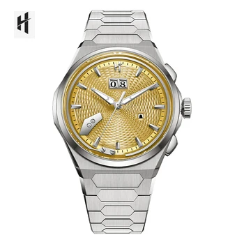 Lucky Harvey Guilloche Dial Lightweight Self-sounding Automatic Mechanical Mens Watch 2.0 Chiming Quick-release Watch Strap 1