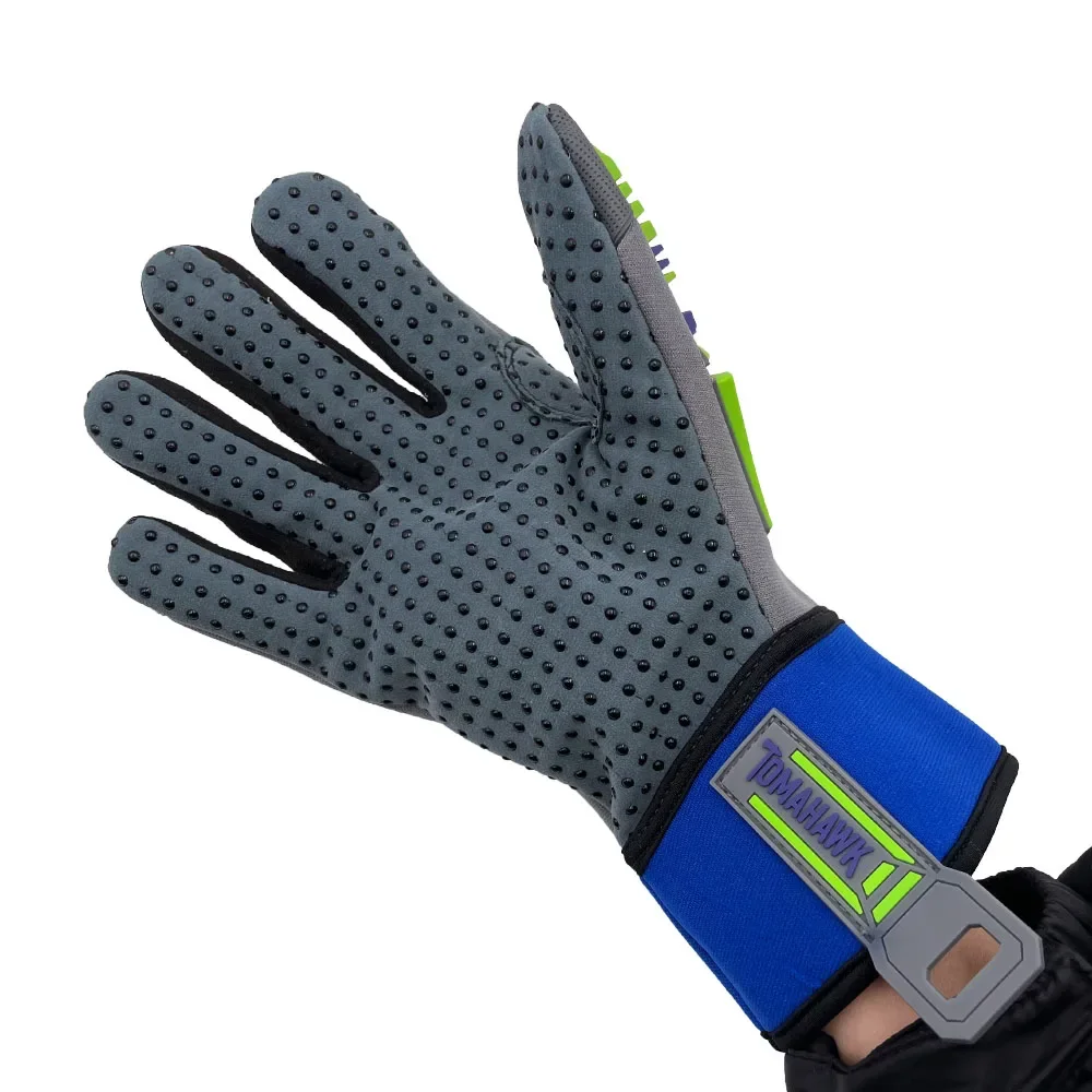 Heavy Duty Work Safety Glove TPR Impact Resistance Cut Resistance Palm Pad Anti-vib Hi-Viz Color Abrasion Grip Work Gear