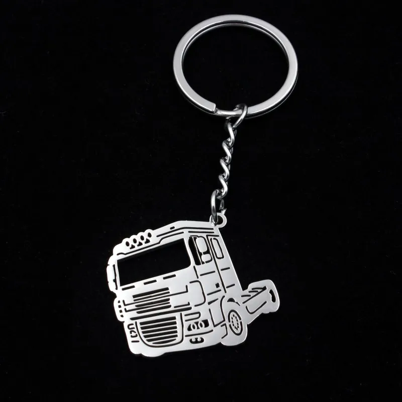 New Cool Boy Men's Big Truck Keychain Stainless Steel Keychains Truck