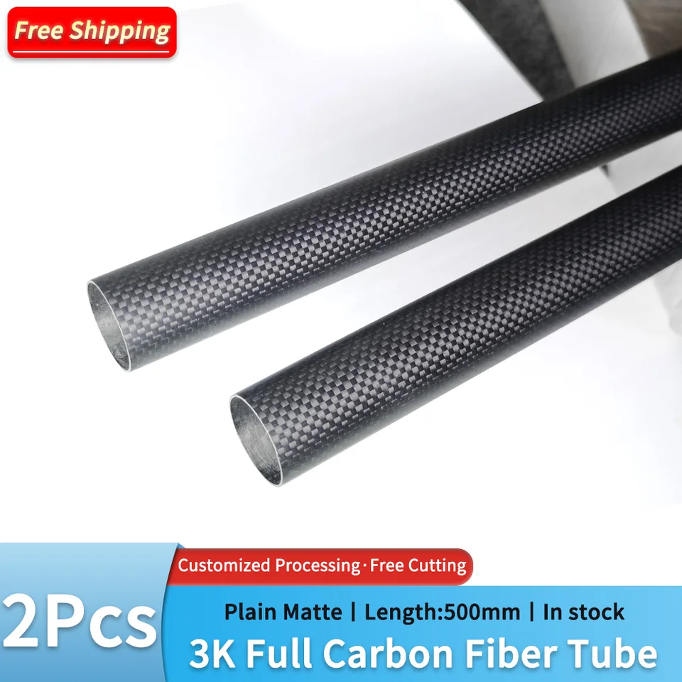 10x800mm Carbon Tube Tubo In Fibra Di Carbonio 3k 16mm X 14mm X 1.4m | Avvolto A Rullo, Leggero E Resistente Tubo 1.4 Metri Leggero