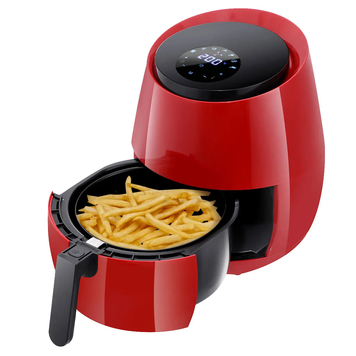 Air Fryer 8L, forno elétrico quente sem óleo para cozinhar sem óleo  saudável e com baixo teor de gordura, assar e grelhar, temporizador e  controle de temperatura, cesta antiaderente, 1400W (branco)