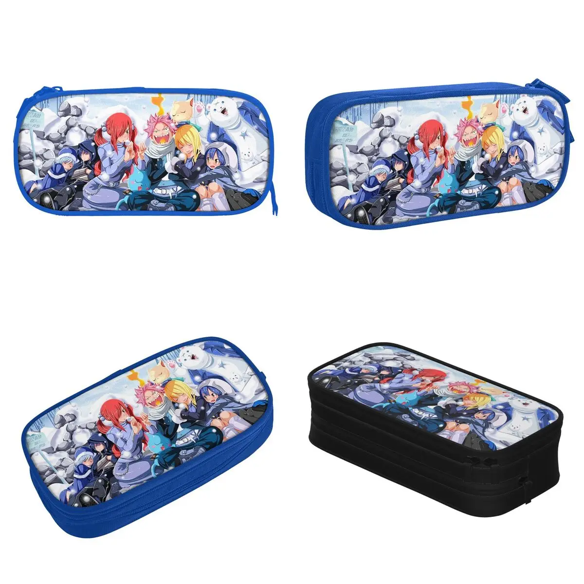 페어리 테일 애니메이션 연필 케이스 Etherious Magic Pencilcases 펜 홀더 대용량 가방 학교 용품 지퍼 문구