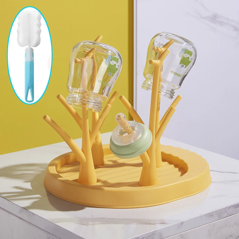 Droogrek voor babyflessen Tepels Afneembare takvorm Flesreiniging Drogerhouder met afdruiprek Basis Babyaccessoires