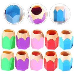 Pencil Shaped Pen Holders Vase Pencil Pot Cute Pen Cup Colorful Pencil Makeup Brush Storage Organizer Home Office Supplies