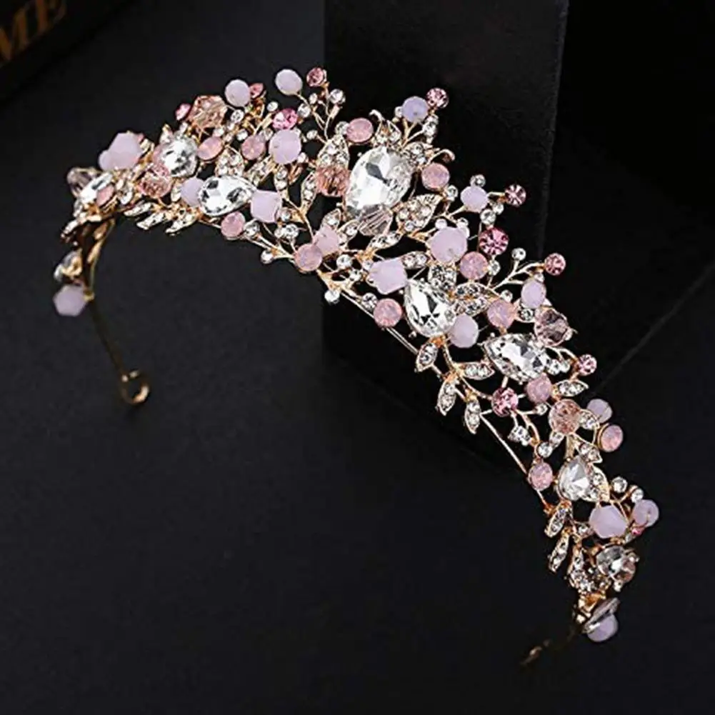 Kryształowa Tiara korona kostium księżniczki z pałąkiem na głowę akcesoria do włosów dla panny młodej prezent przyjęcie świąteczne biżuteria korona motyl