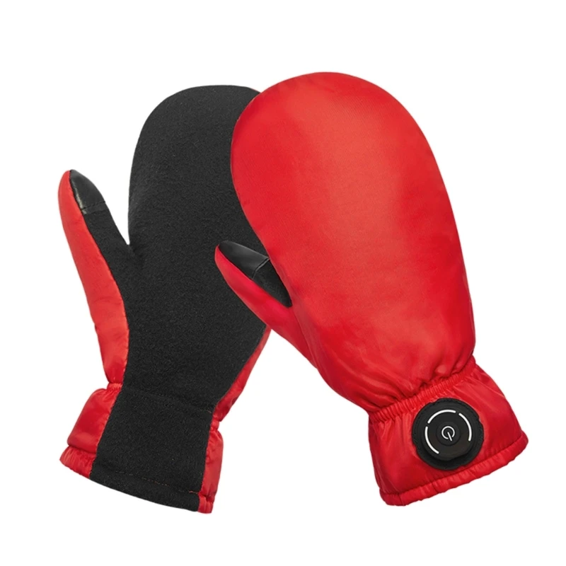 

1 Pair Gloves Skiing Fishing Ski Mittens Winter Warm USB Electric Heated Gloves R2LC