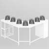 White L Shaped Corner Desk with Drawers, Reversible Modern L-Shaped Computer Desk with Storage Cabinet Shelves, Large Wood L 6