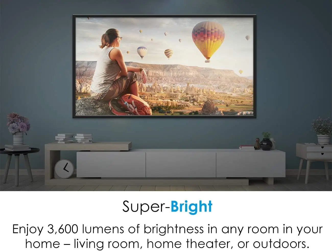 1080p Home Theater Projector for Gaming and Movies Support for 4K Input HDR Compatible