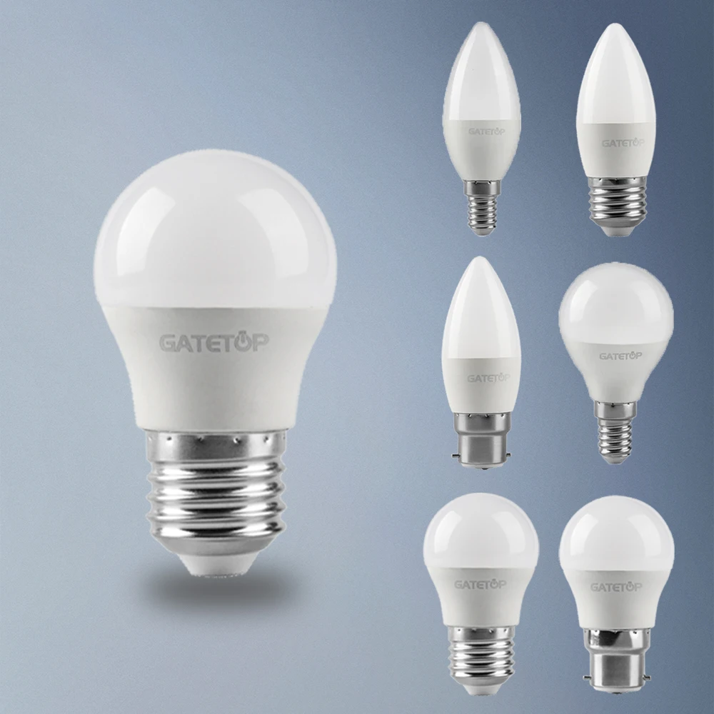 

4PCS Energy-efficient LED bulbs G45 C37 E14 E27 5W AC230V AC110V AC12V 3000K/4000K/6000K Golf Bulb Lamp For Home Decoration