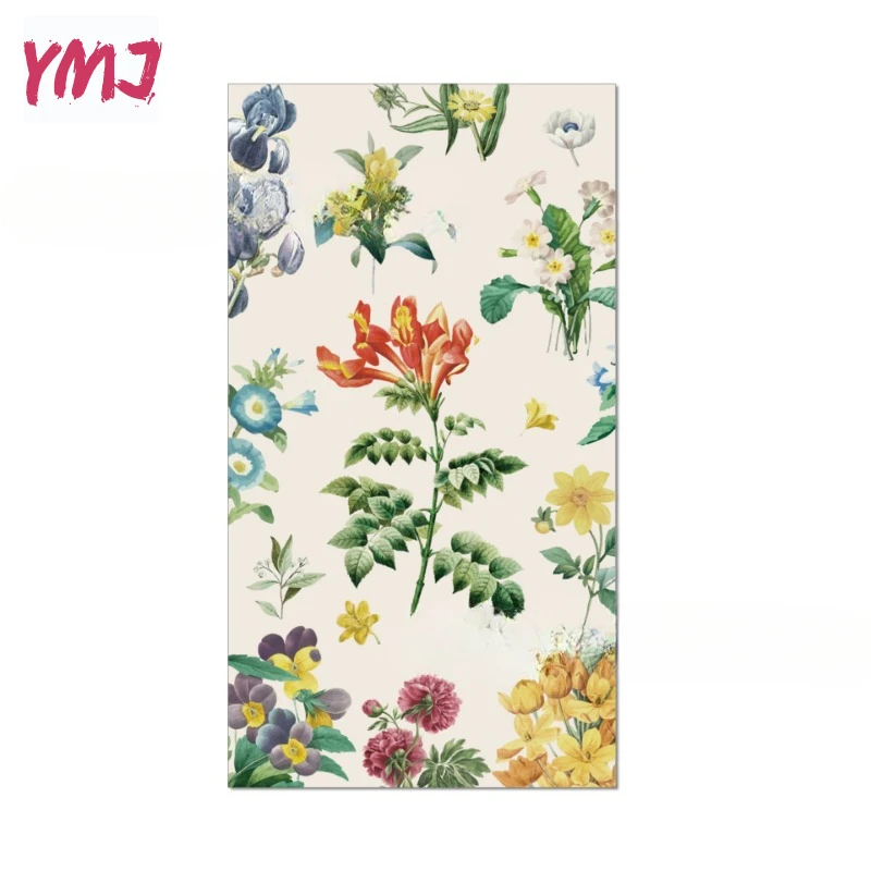 

Flower Baby Wedding Birthday Long Tissue Paper Party Holiday Disposable Decoration Flower Paper Placemat 20pcs/Pac 33*40cm