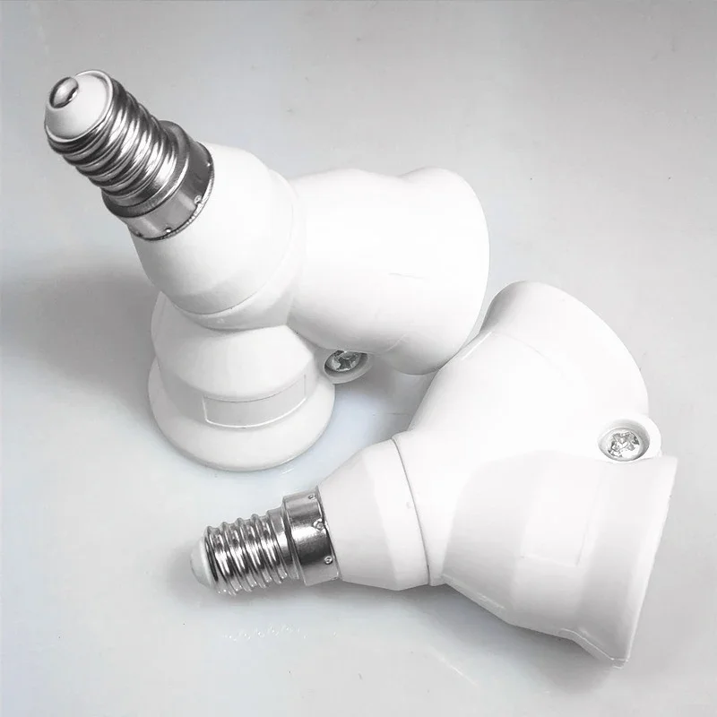 2in1 Adjustable E14 Base Light Lamp Bulb Adapter Holder Socket Splitter Lamp Socket Converter Lighting Parts Accessories lamp holder lamp bulb holder socket converter lamp base lamp socket adapter