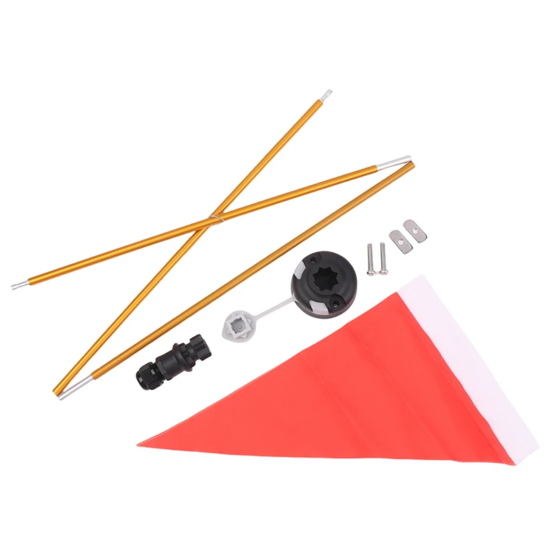 Bandiera di Sicurezza per Kayak da 1,2 m con Supporto a Binario, Kit di Visibilità per Kayak, Installazione Facile, Base Stabile, Accessori Fai-da-te per Bandiera Marina da Kayak - immagine 5