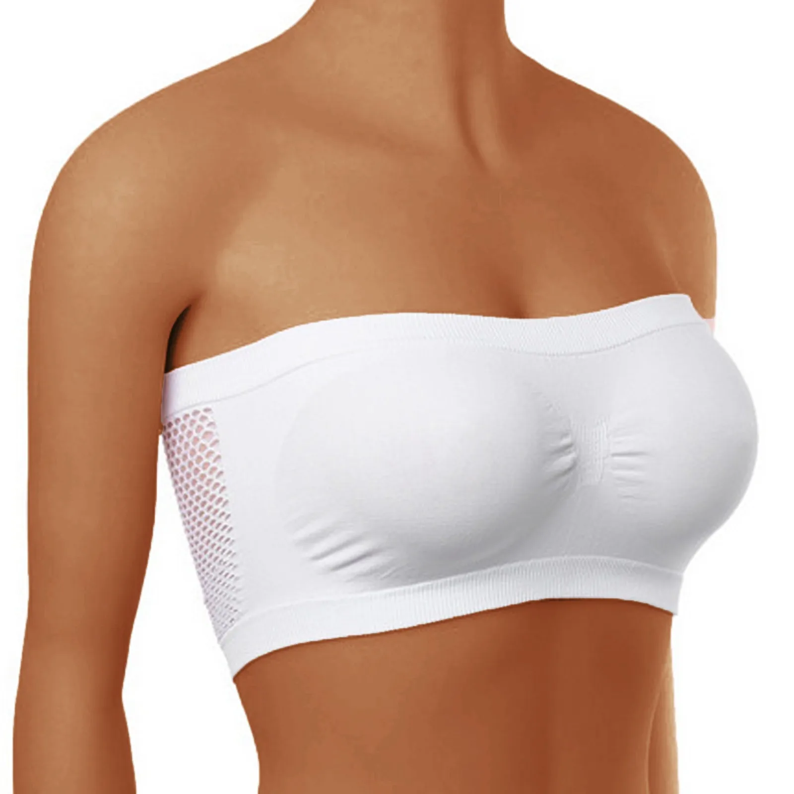 Sexy Seamless Strapless Tube Top Bra Women's Half Cup Ultra Thin Silicone Non-slip Underwear Off-the-shoulder Dress Lingerie 3