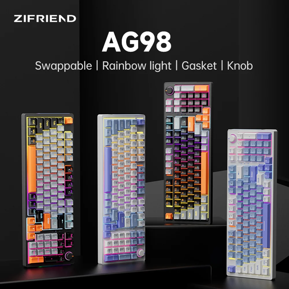 ZIFRIEND AG98 98 Keys Machanical Keyboard 90% 100% Full Size Hot
