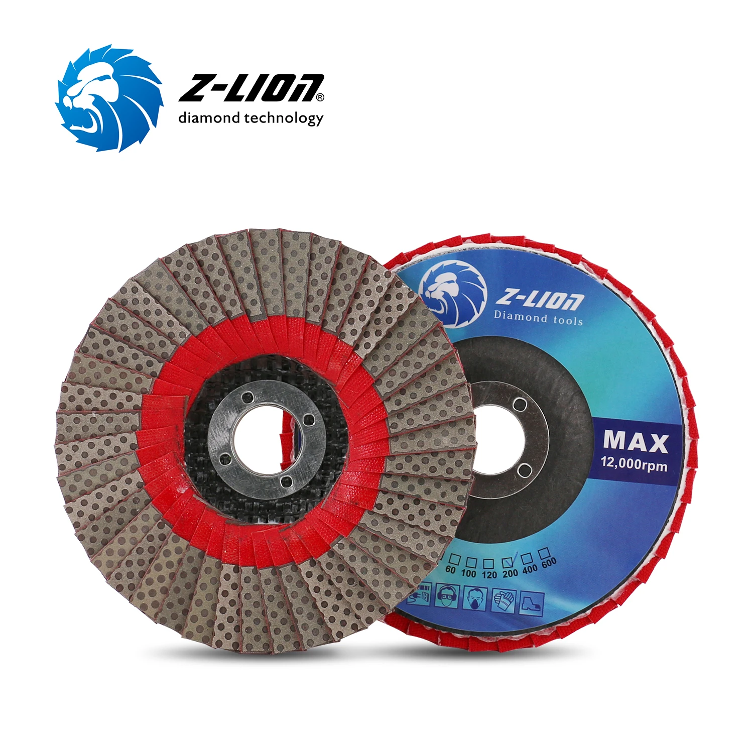 Z-LION 4 Inch 100mm Diamond Grinding Wheel Disc Diamond Coated Flat Wheel Disc Glass Stone Grinding Cutting bowl Shape