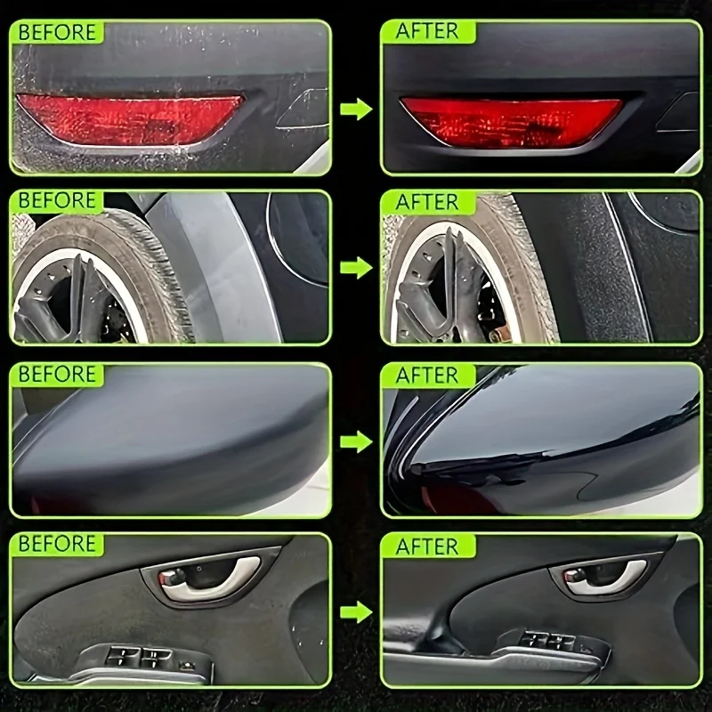 Tire Black Brightener & Car Interior Restorer, 150g &ndash; Multi-Surface Polishing Wax for Dashboards, Plastic, and Artificia