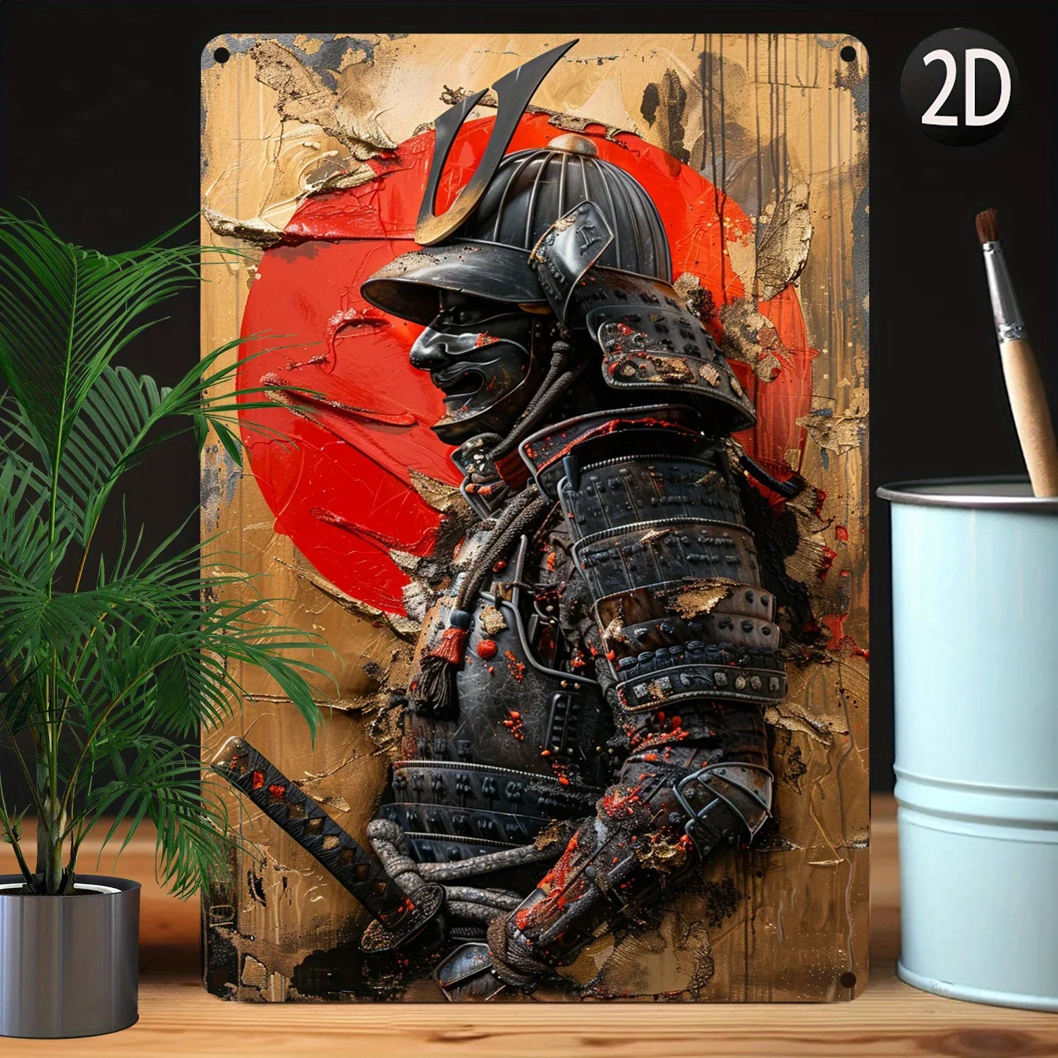 Wall Art Decor - Japanese Samurai Metal Print, High Bend-resistance -  Vintage Style Sign for Home, Gym, Bathroom, Unique Gift - AliExpress, image size:1500x1500