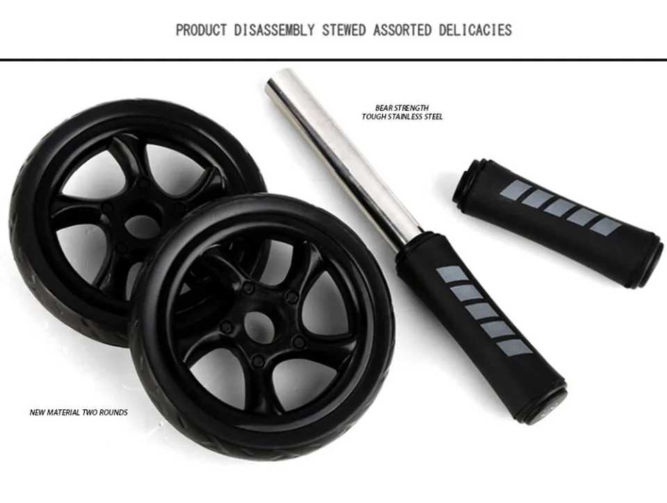 Description Picture 5 of itemAbs New Keep Fitness Wheels No Noise Abdominal Wheel Ab Roller with Mat for Exercise Muscle Hip Trainer Equipment