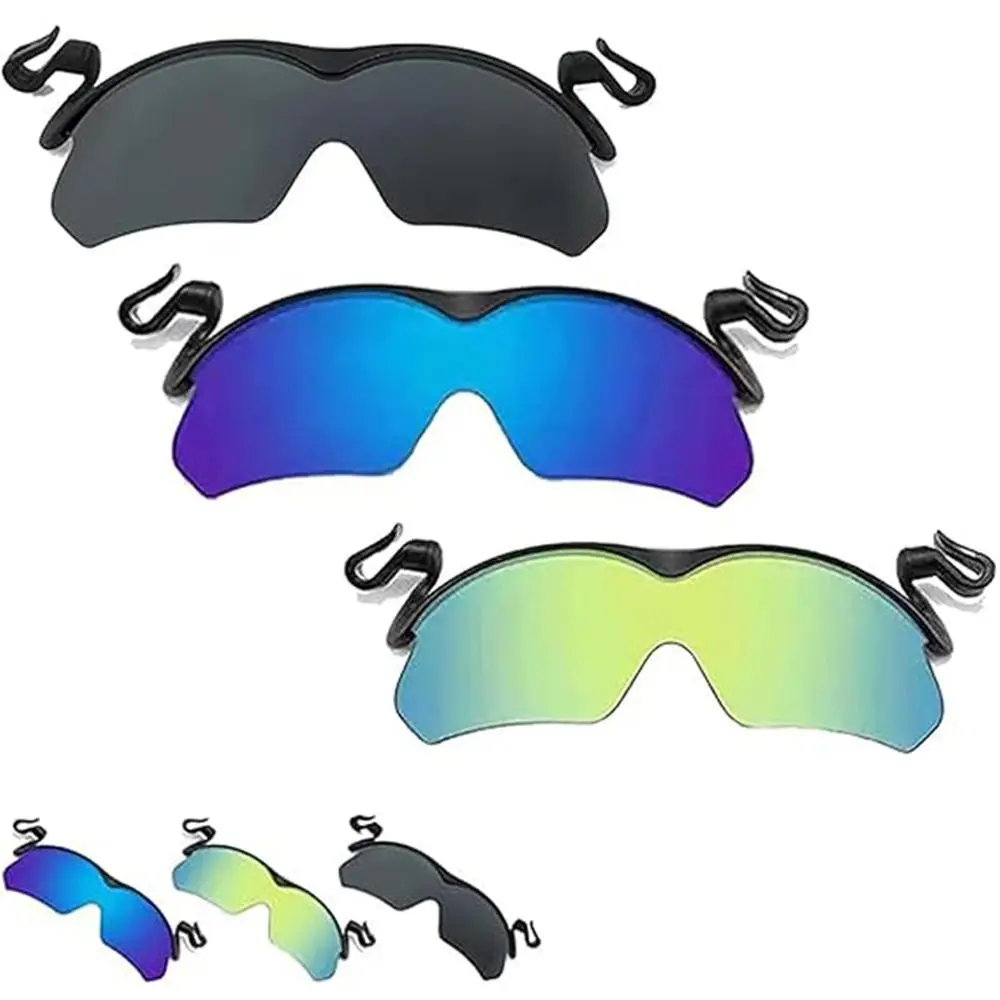 Clip Cap Sports Sunglasses, Clip On Hat Polarized Sunglasses, Flip-Up Cover UV Protection Fishing Cycling Outdoor Sunglasses