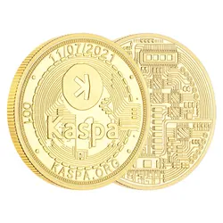 Gold Plated Kaspa Commemorative Souvenir Coin (Gold)