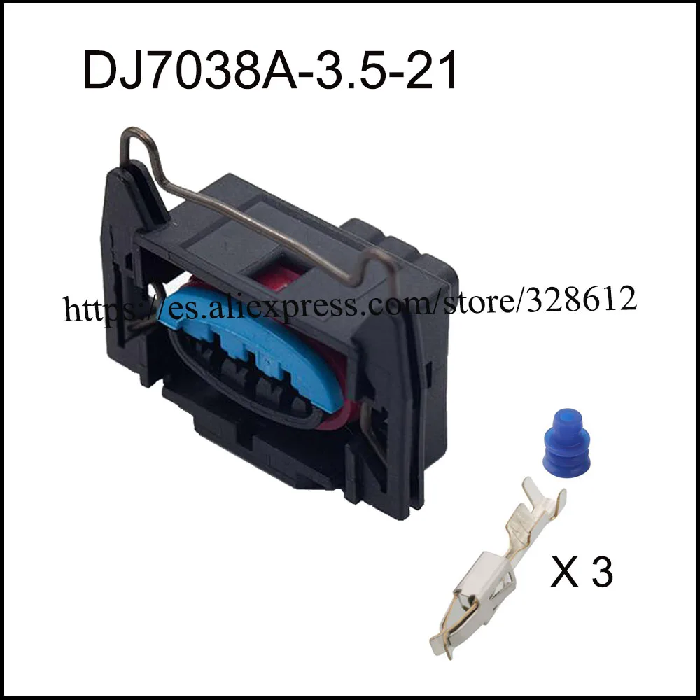 

100SET DJ7038A-3.5-21 car wire female connector Harnes cable 3 pin automotive plug Waterproof sheath Include terminal and seal