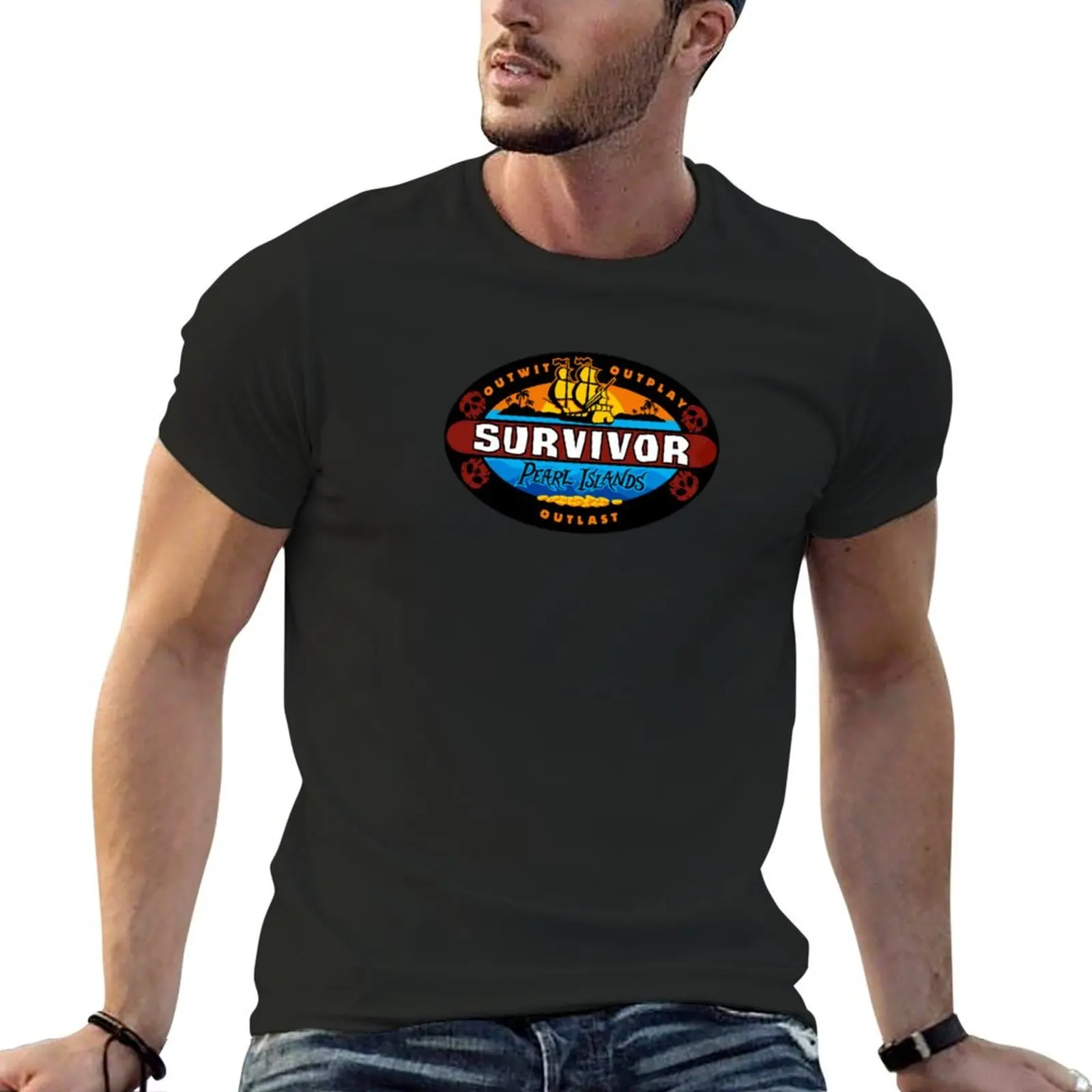 Survivor Pearl Islands Series Fans - Outwit Outplay Outlast Memorabilia T-Shirt Sublime Mens Plain T-Shirt