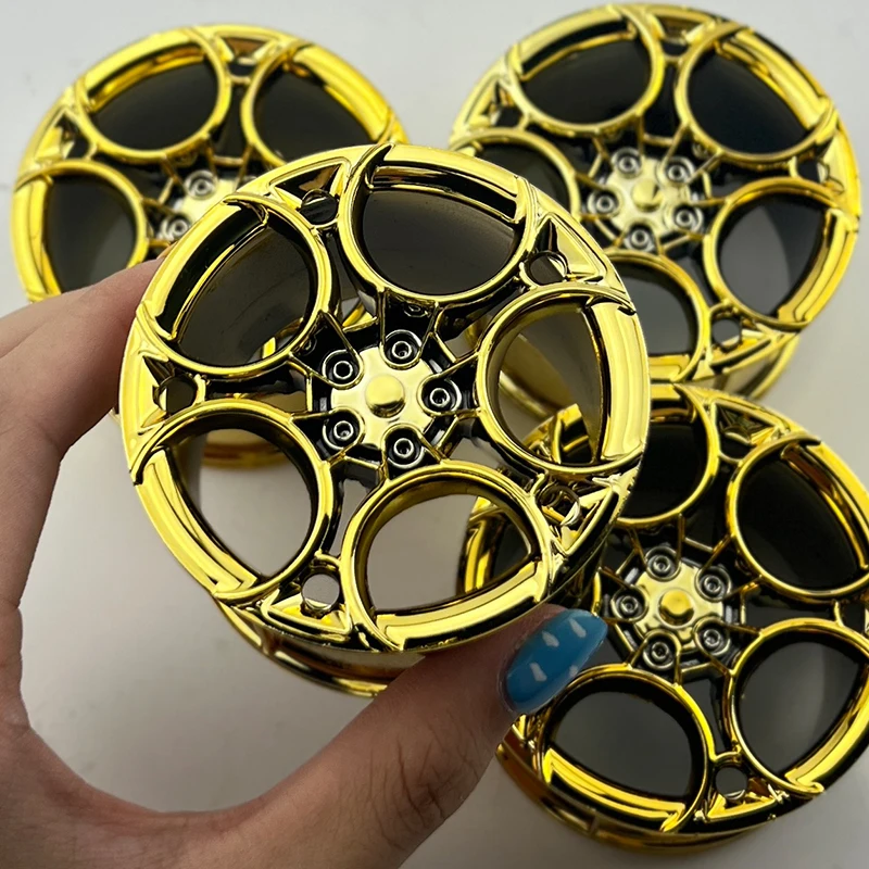 새로운 CADA 도금 금속 휠 허브 빌딩 블록 액세서리 골든 실버 호환 레고 MOC 1:8 차량 42083 42056 42115 휠