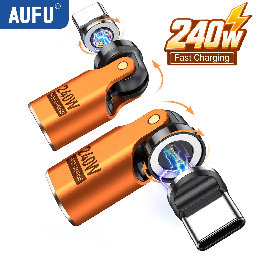 AUFU 9PIN 240W Magnetic USB-C to USB-C Charger