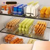 Transparent refrigerator storage box food grade household drawer kitchen storage special drink egg vegetable drain box 1