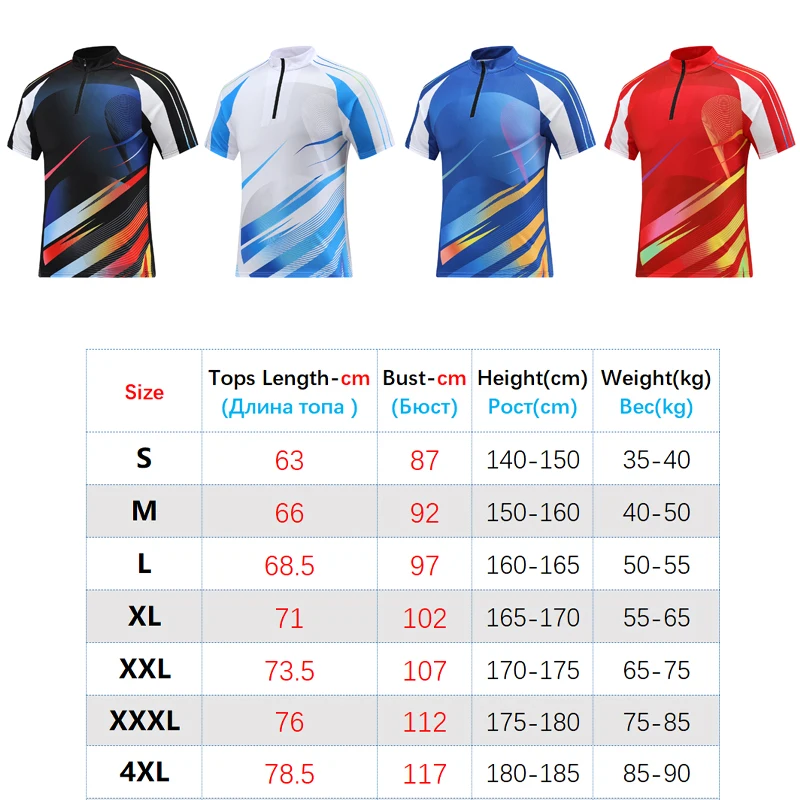 Tennis T Shirts Men Badminton Table Tennis Short Sleeve Fashion Printed Running Fitness Training Tee Casual Quick Dry Jerseys