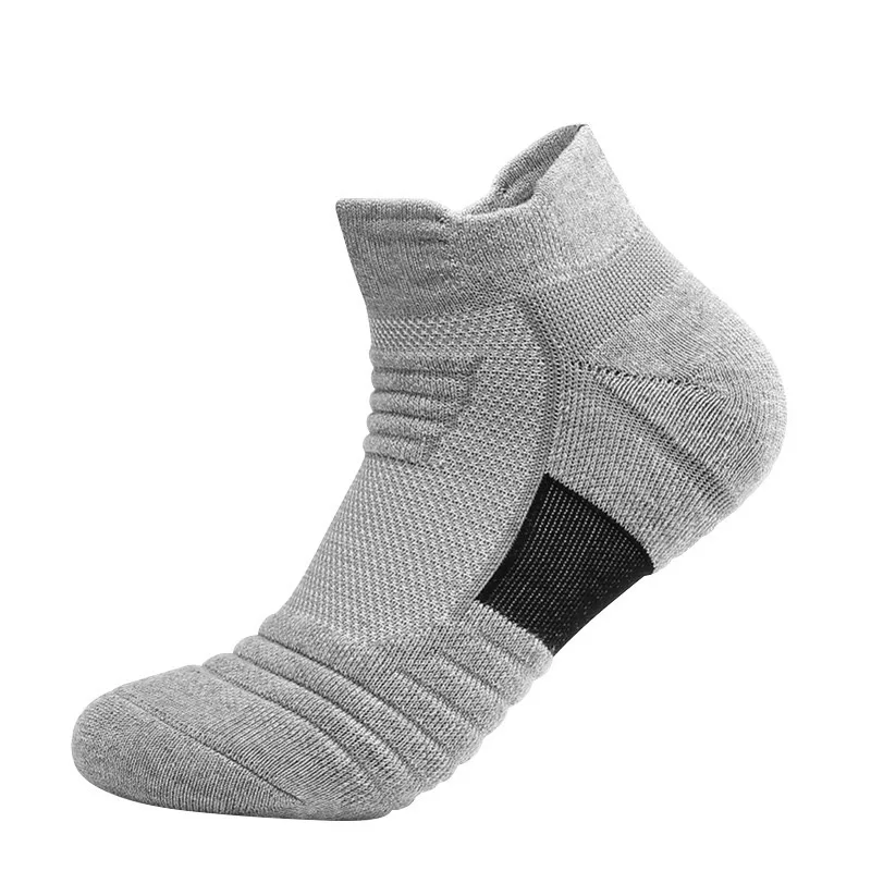 5 Pairs Men Cushion Performance Athletic Crew Running Basketball Outdoor Sports Ankle High Tube Autumn Winter Socks_voghion.com