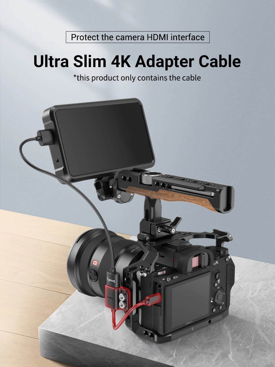 Ultra Slim 4K Adapter Cable A to A/C to A /D TO A for BMPCC 4K & 6K/for Sony A7S