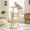 JHK 54in Tall Multi-Level Cat Tree Tower for Indoor Pet Furniture Stable Kitty Play House with Sisal Scratching Post for Home 1