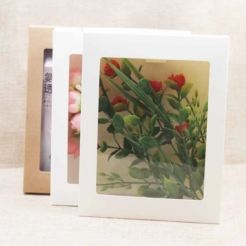 10 Stück DIY-Papierbox mit Fensterpapier, Geschenkbox, Kuchenverpackung für Hochzeit, Zuhause, Party, Muffin-Verpackung – Detail 6