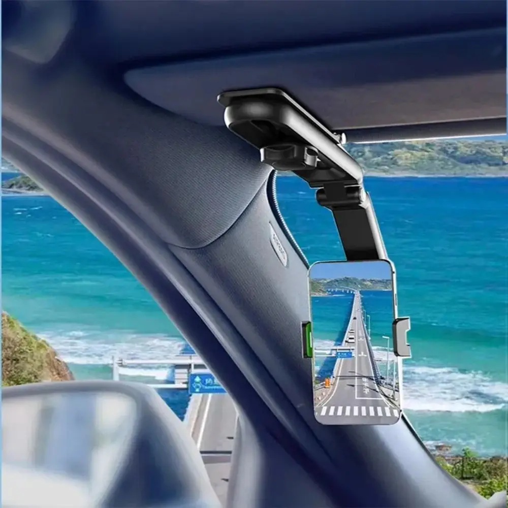 Phone Holder Sun Visor Phone Holder for Car Multifunctional 360&deg; Rotating Sun Visor Cell Phone Holder IPhone/Samsung/Android