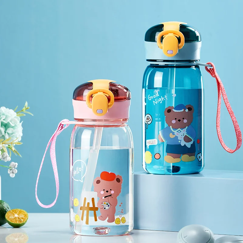 children's thermos cup with straw dual purpose boys and girls baby  kindergarten kettle portable cup primary school water cup - AliExpress
