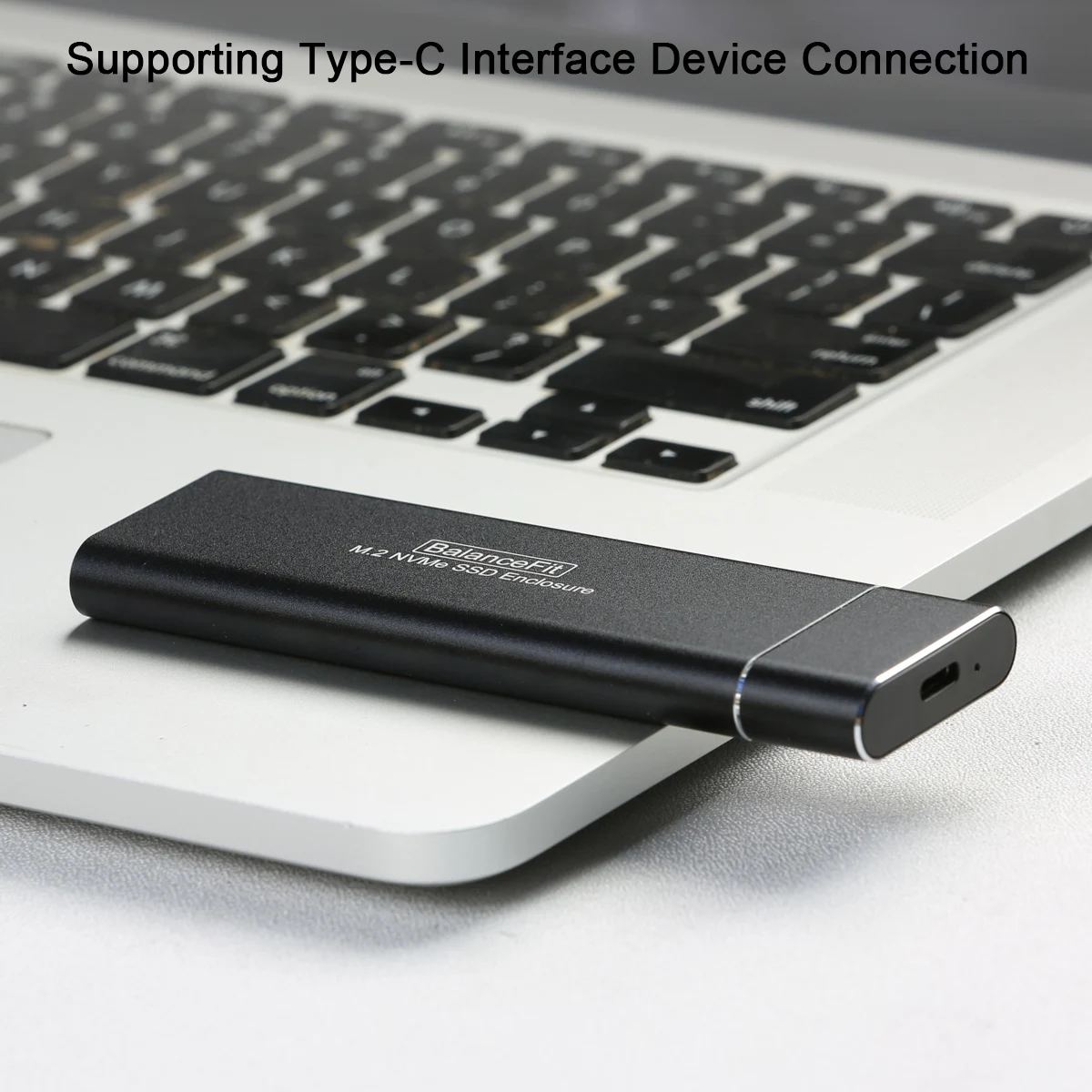 M.2 NVMe SSD 인클로저, USB 3.1 Gen 2 - NVME M-Key/(B+M) 키 솔리드 스테이트 드라이브 외부 케이스, 2230/2242/2260/2280 SSD용