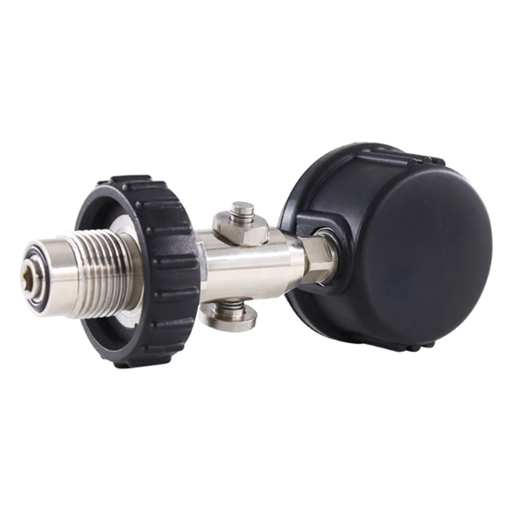 DIN Air Tank Pressure Checker for Scuba Diving with 350Bar Gauge Diving Gauge with Handle