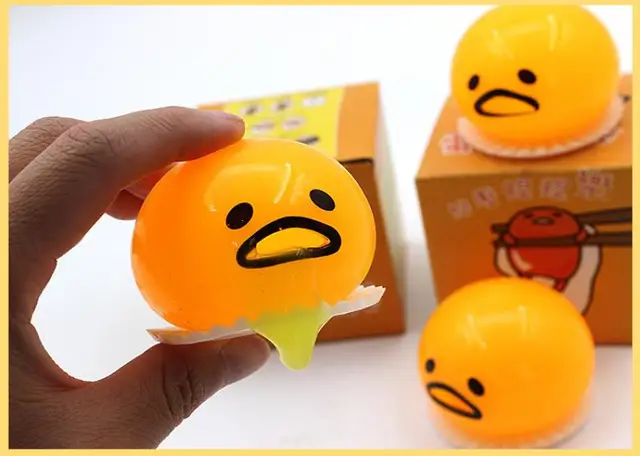 Funny Gudetama An Eggcellent Adventure Sanrioed Disgusting Vomiting Egg  Yolk Squishy Ball Relieve Stress Squeeze Fidget Kids Toy - AliExpress