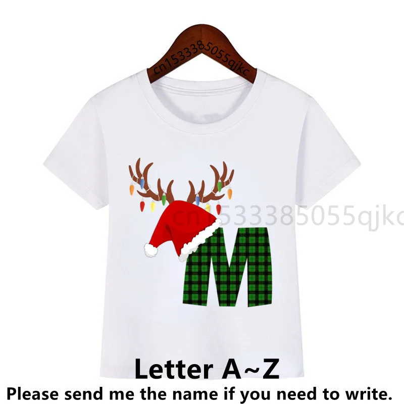 thumbnail image 1 of Camisetas personalizadas para fiestas familiares con nombre de Navidad, camisetas personalizadas con letras mayúsculas, camisetas para niños con cualquier nombre, camisetas para mis hijos, 1 of 5