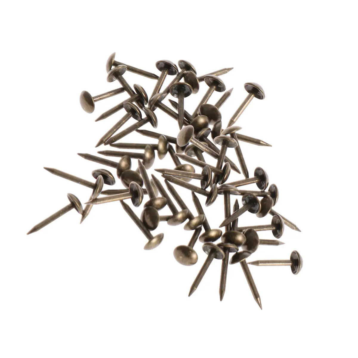 100개 두꺼운 원형 황동 못 6x14mm 철제 소파 장식 가구용 못 원형 못 황동 못