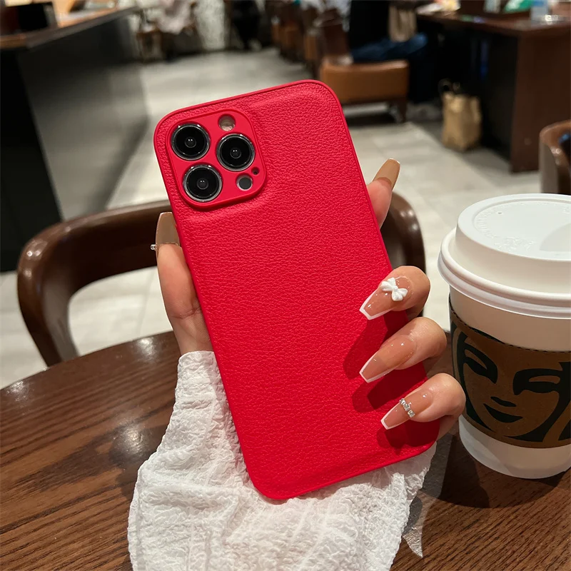 thumbnail image 1 of Personalized Customized Name Soft Phone Case For iPhone 15 14 13 Pro Max 12 11 X XS XR 7 8 Plus SE Leather Protective Back Cover, 1 of 5