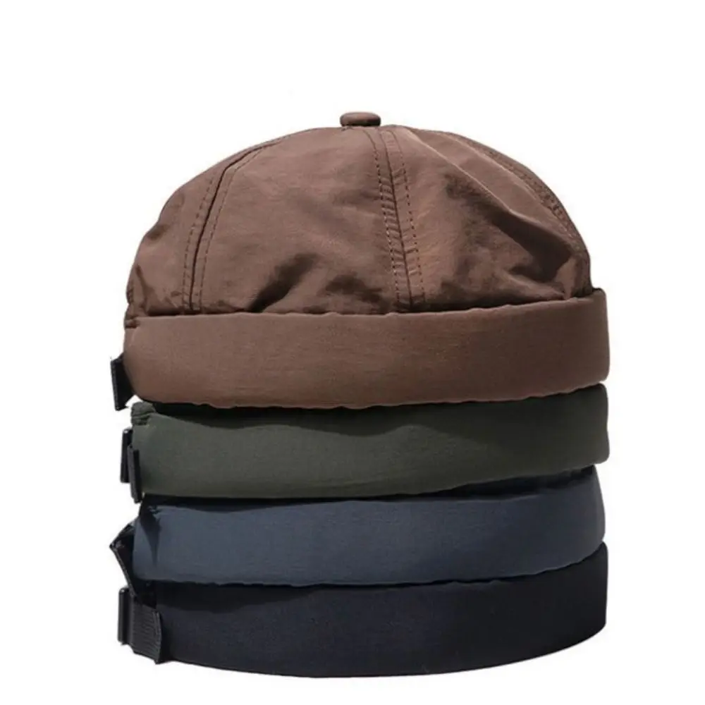 Quick Dry Brimless Hat Lightweight Daily Beanie Mesh Beanie Docker Cap Sailor Rolled Cuff Harbour Hat Casual Skullcap 5
