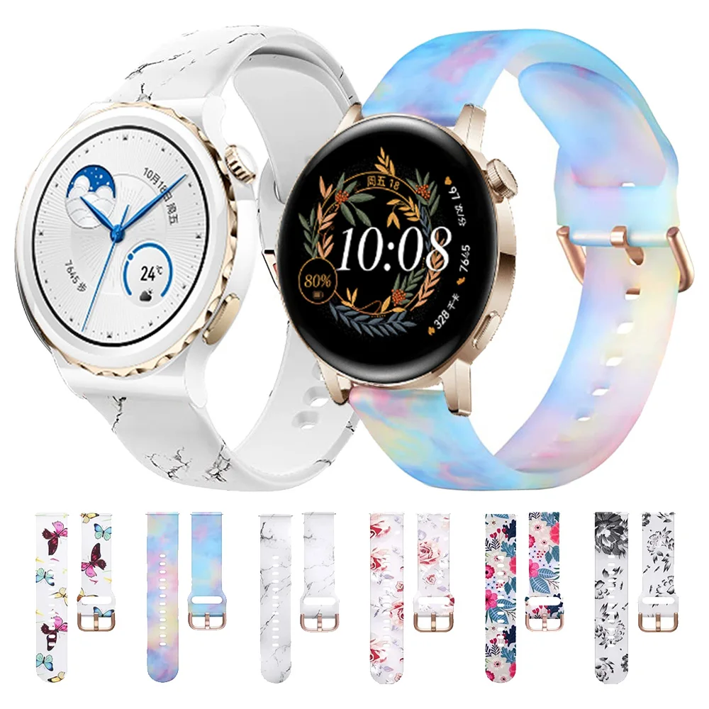 Reloj inteligente de silicona para mujer, pulsera de repuesto de 20mm para  Huawei Watch GT 3 2 GT2 42mm GT3 Pro 43mm