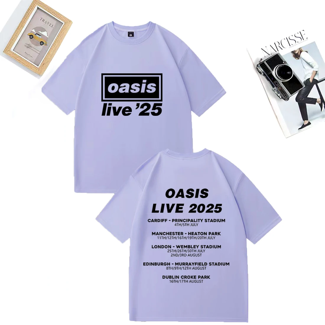oasis Tシャツ Mサイズ live '25 CARDIFF Live '25 Thread Logo T-Shirt Black – Oasis Live '25